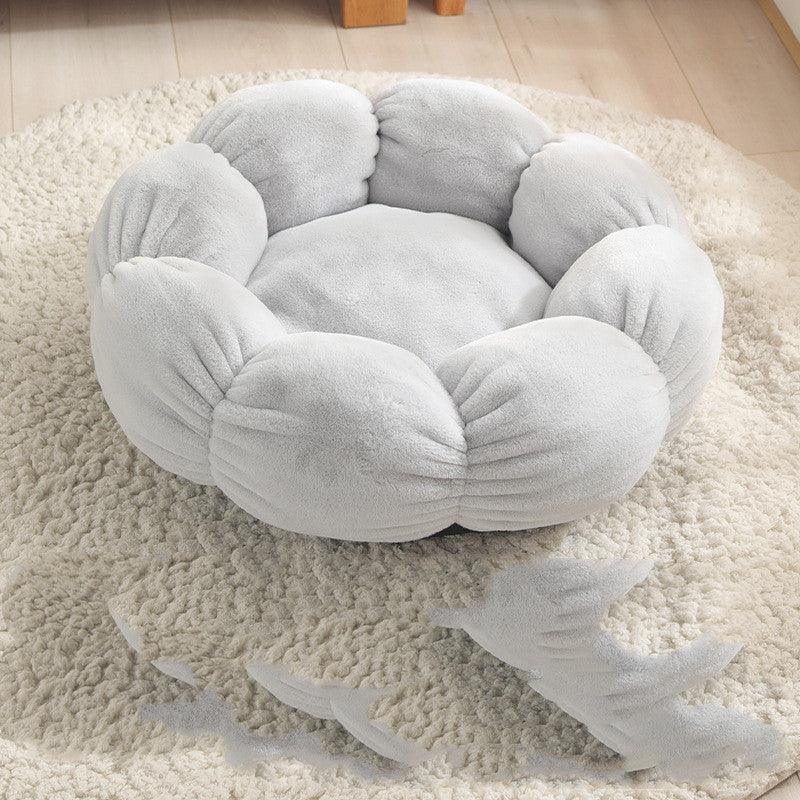 Floral Haven Pet Bed - Luxurious Flower-Shaped Blanket For Dogs And Cats-6