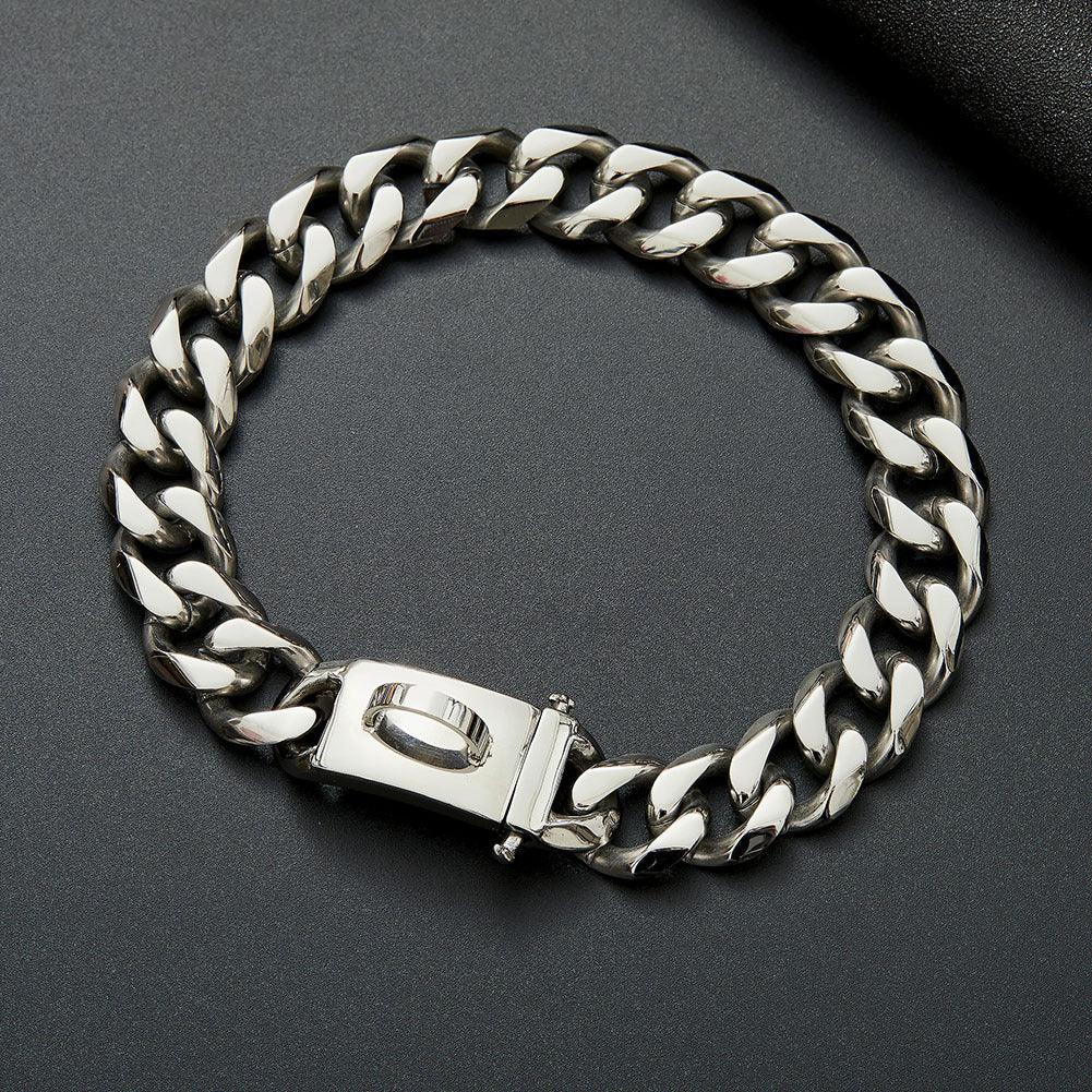 Titanium Steel Chain Dog Leash And Collar Set For Medium And Large Breeds-1