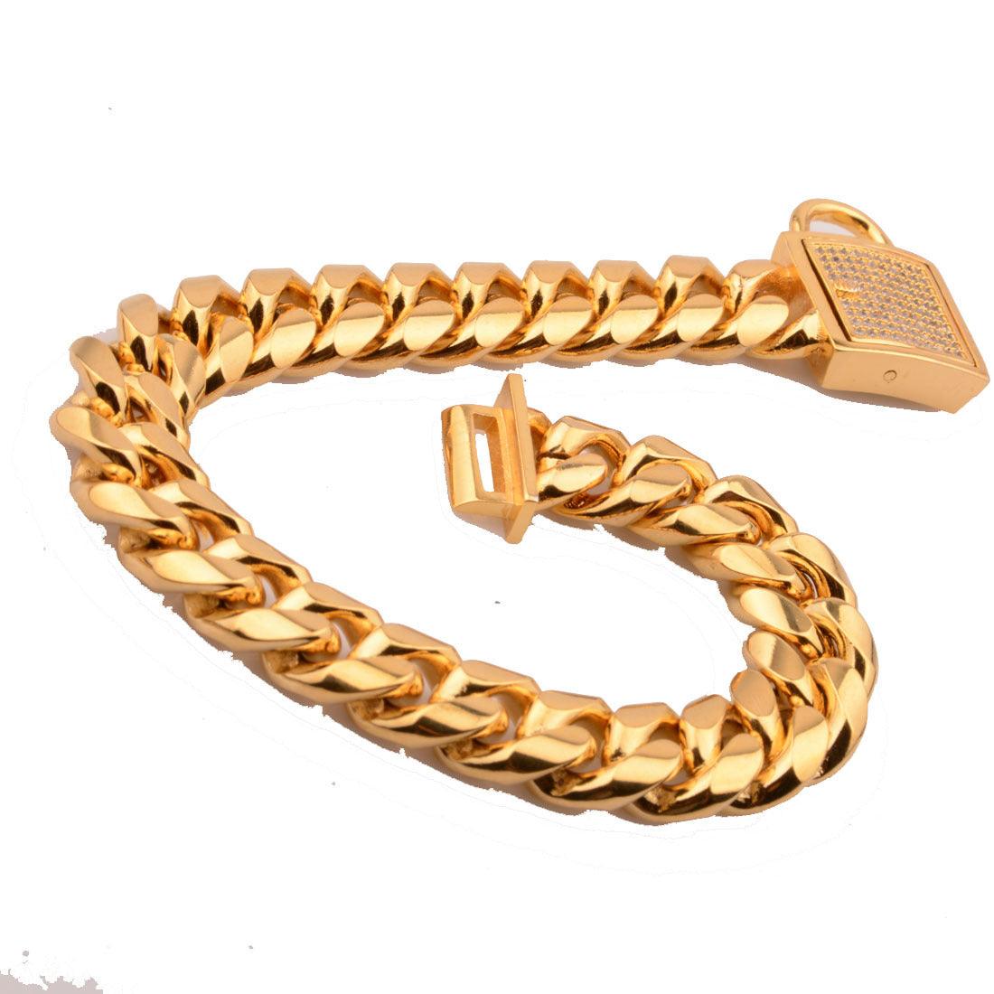 Golden Titanium Steel Encrypted Chain-2