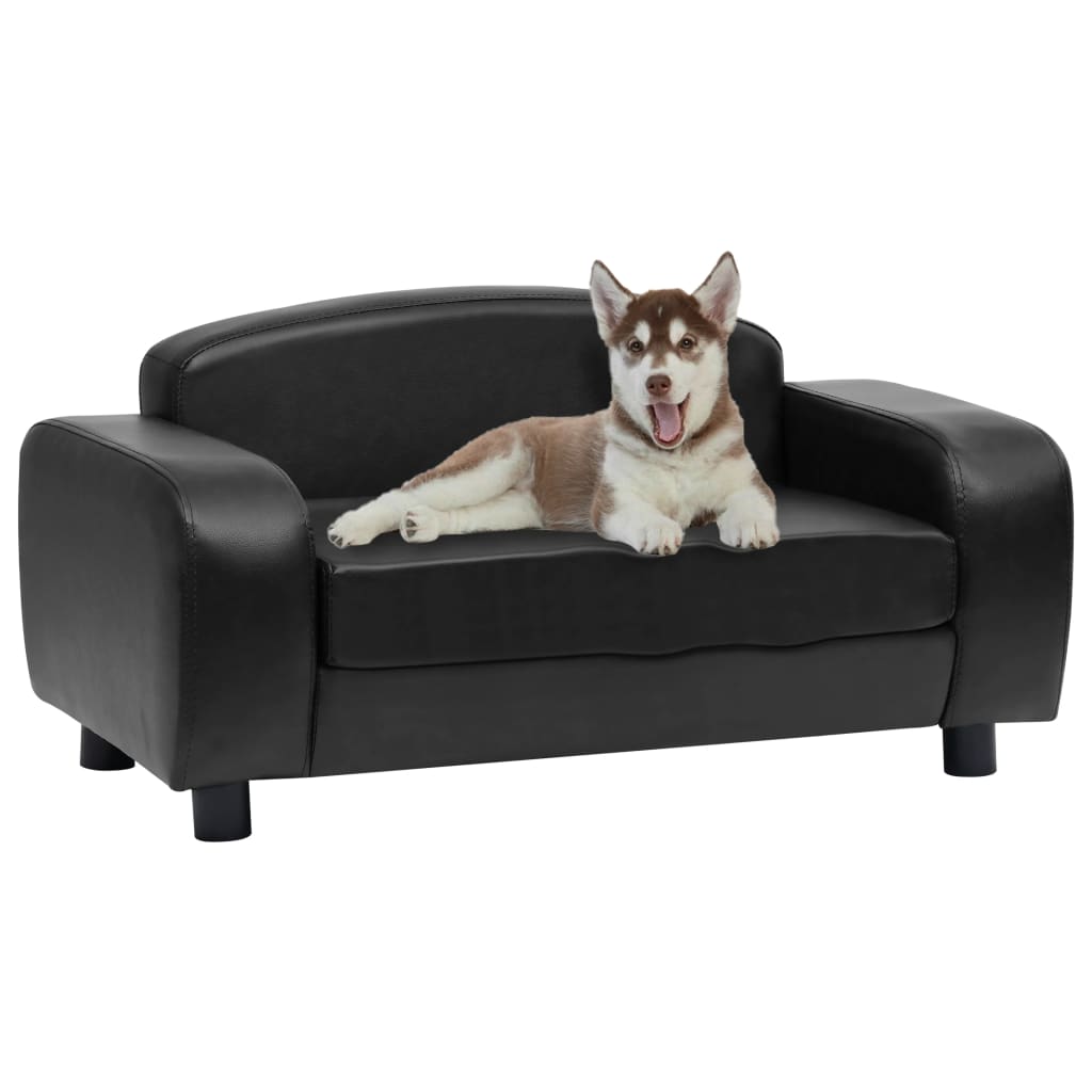 vidaXL Dog Sofa Dog Bed Foam Pet Puppy Couch with Washable Cover Faux Leather-5
