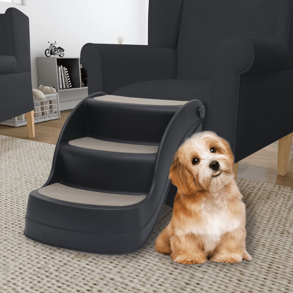 vidaXL Dog Stairs Foldable Dog Ramp Pet Stairs for High Bed Couch Car Sofa-1