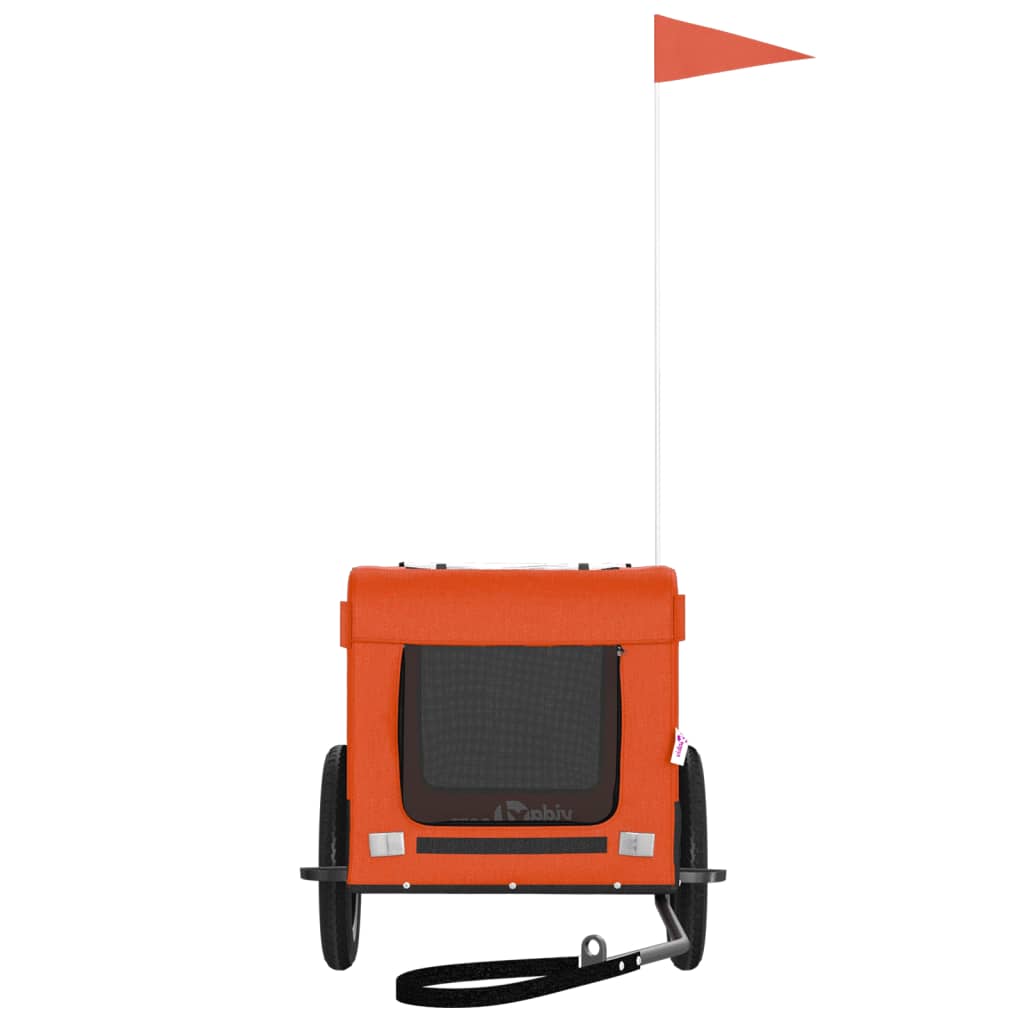 vidaXL Pet Bike Trailer Bicycle Cargo Dog Stroller Oxford Fabric and Iron-2