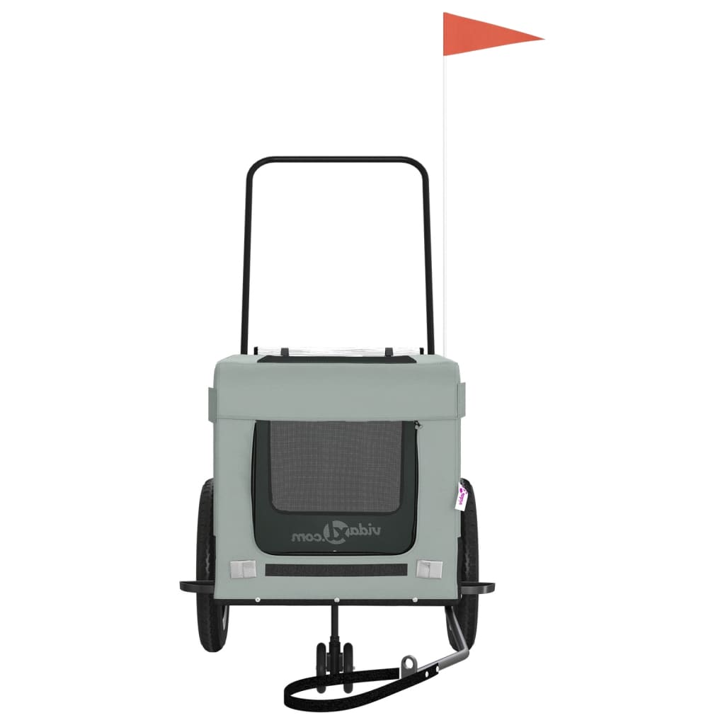 vidaXL Pet Bike Trailer Bicycle Cargo Dog Stroller Oxford Fabric and Iron-1