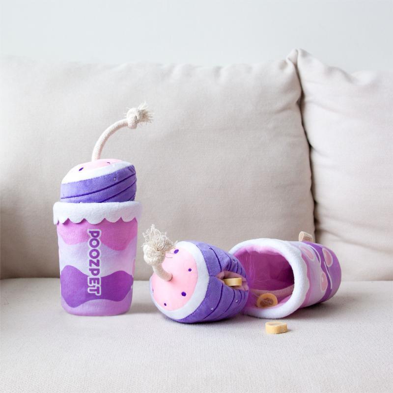 Pawsome Fleece Treat Seeker Interactive Pet Puzzle Toy-1