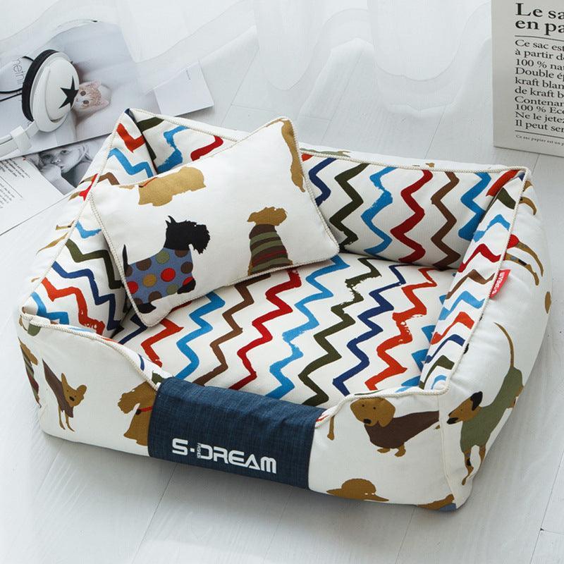 Cozy Haven: The Ultimate Removable And Washable Dog Cat Bed-0