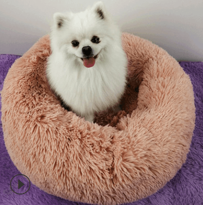 Luxury Retreat Plush Round Pet Bed - The Ultimate Haven For Small Dogs And Cats-3