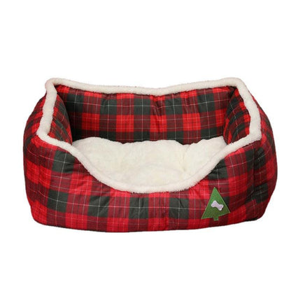 Luxury Festive Pet Haven - Cozy Christmas Sofa Bed For Dogs And Cats-4
