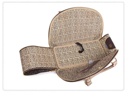 Luxury Leather Pet Travel Tote: Stylish And Practical Dog And Cat Carrier-3