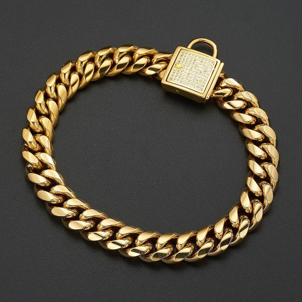 Golden Titanium Steel Encrypted Chain-4