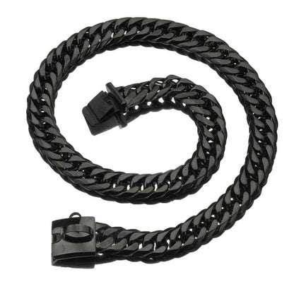 Gold Stainless Steel French Pitbully Dog Collar Leash - Stylish And Durable Pet Chain-3