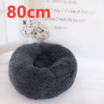 Cozy Haven: Luxurious Round Pet Bed For Winter Comfort-56