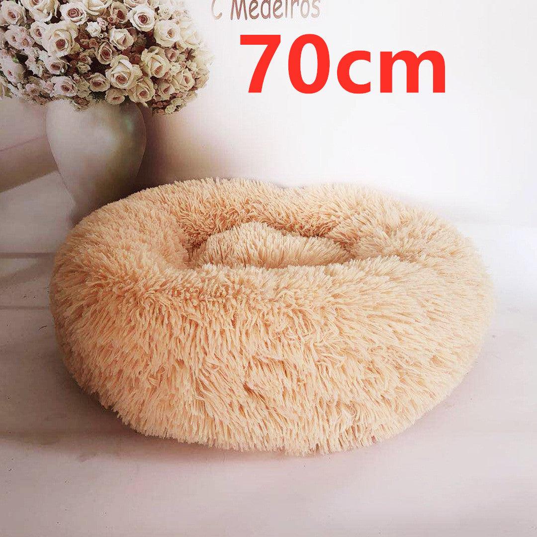 Cozy Haven: Luxurious Round Pet Bed For Winter Comfort-43