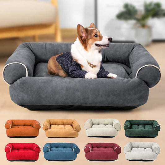 Luxury Plush Pet Sofa Bed - Cozy Haven For Dogs And Cats-0