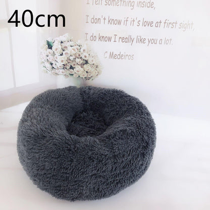 Cozy Haven: Luxurious Round Pet Bed For Winter Comfort-7