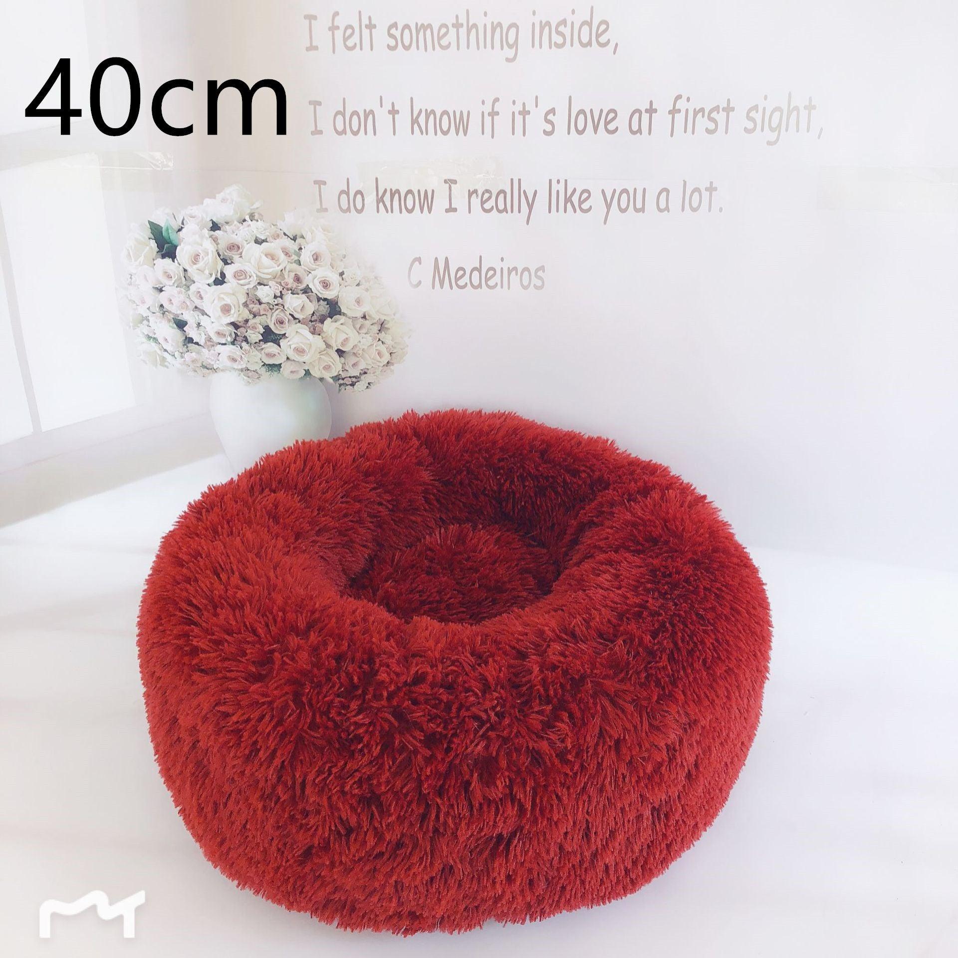 Cozy Haven: Luxurious Round Pet Bed For Winter Comfort-12