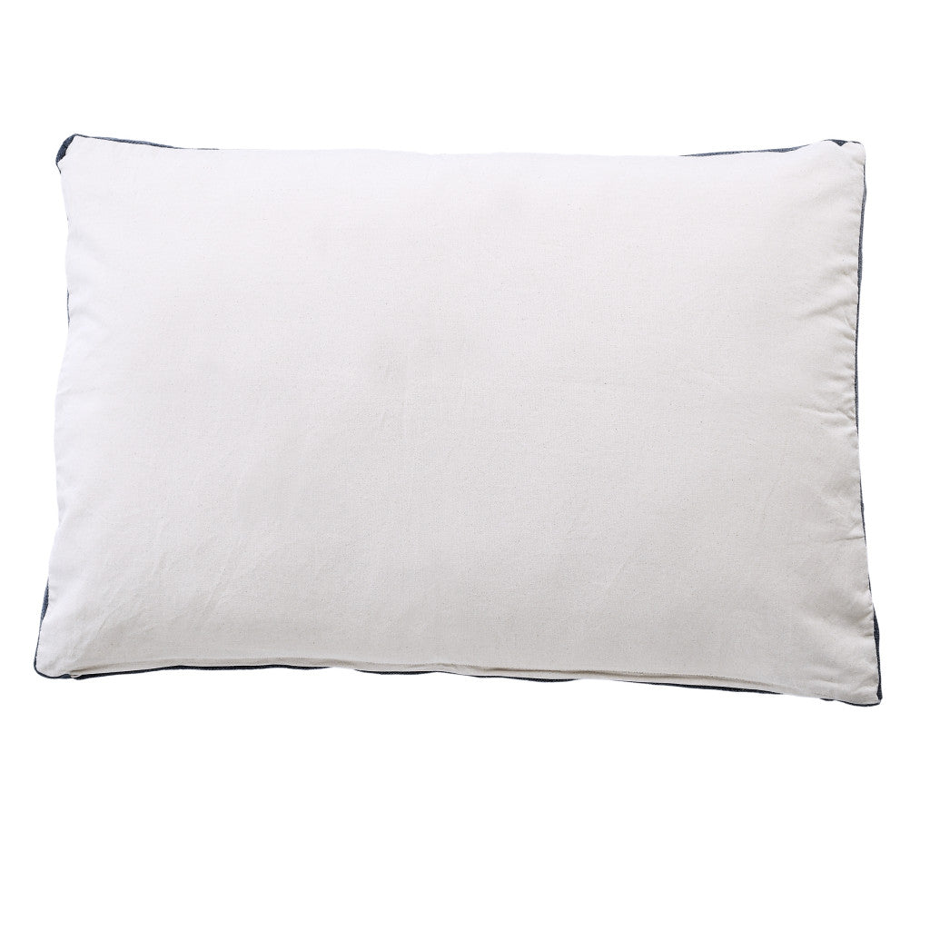 24" X 36" Stonewashed Blue Pillow Style Pet Bed With Removable Cover-4