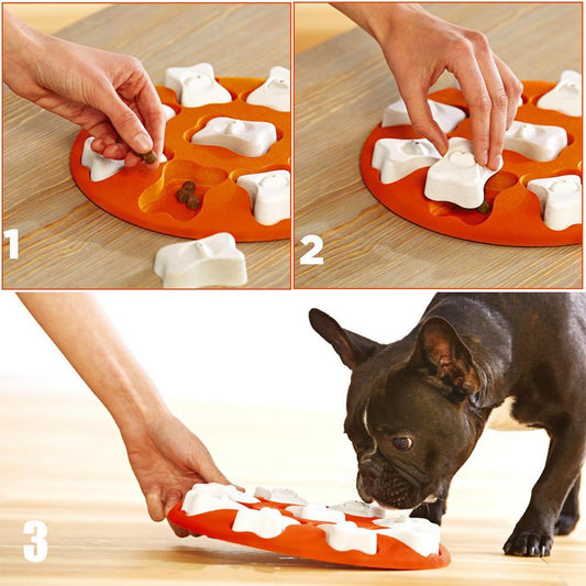 Interactive Puppy Brain Game: Snack Dispenser Puzzle Toy For Smart Dogs-0