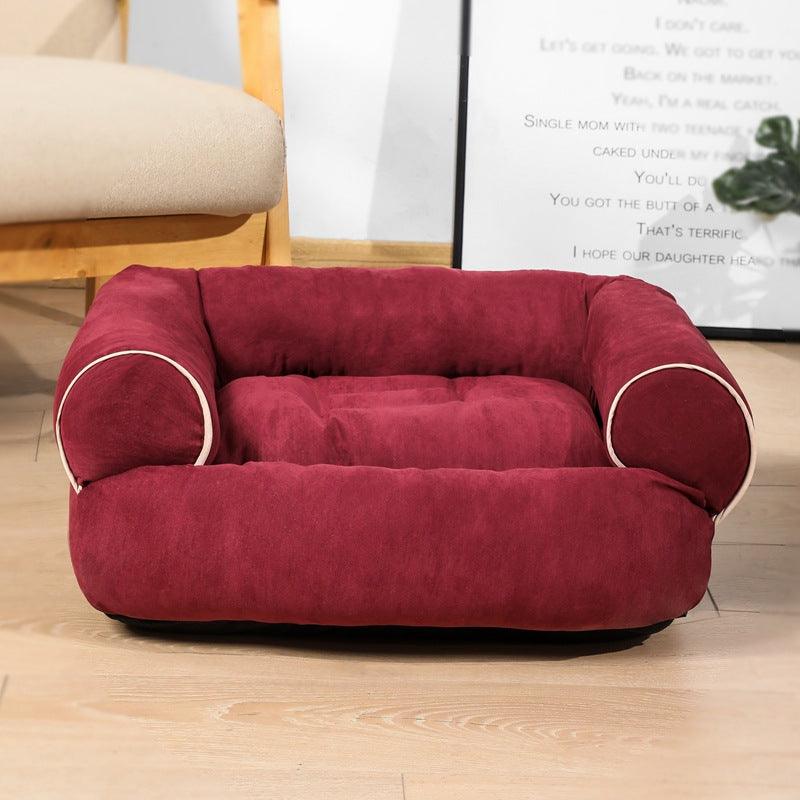 Luxury Plush Pet Sofa Bed - Cozy Haven For Dogs And Cats-4
