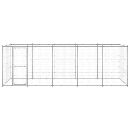 vidaXL Outdoor Dog Kennel Galvanized Steel 130.2 ft²-0