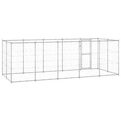 vidaXL Outdoor Dog Kennel Galvanized Steel 130.2 ft²-2