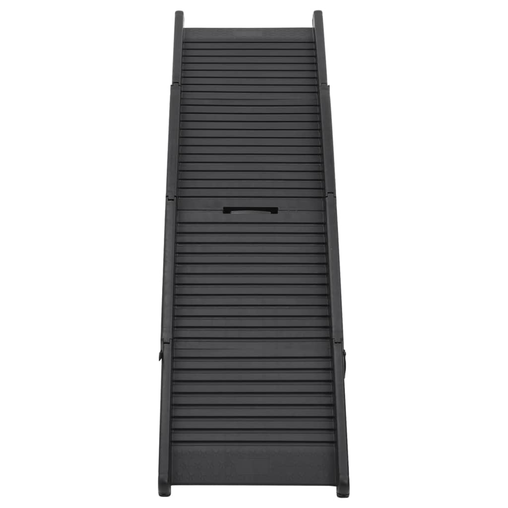 vidaXL Folding Dog Ramp Black 60.2"x15.7"x4.9" Plastic-1