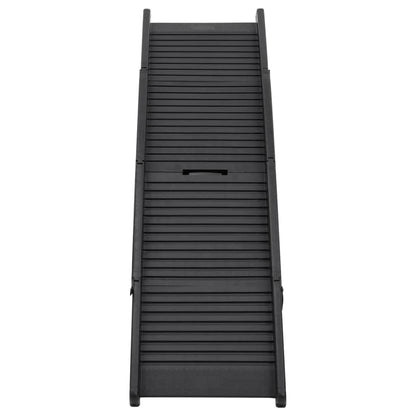 vidaXL Folding Dog Ramp Black 60.2"x15.7"x4.9" Plastic-1