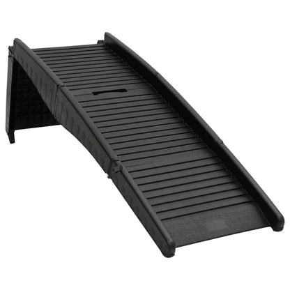 vidaXL Folding Dog Ramp Black 60.2"x15.7"x4.9" Plastic-3