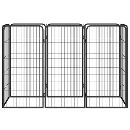 vidaXL Dog Playpen Kennel Dog Cage Puppy Pet Exercise Wire Fence Steel Black-1
