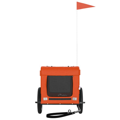 vidaXL Pet Bike Trailer Bicycle Cargo Dog Stroller Oxford Fabric and Iron-2