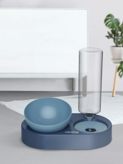 The All-In-One Pet Feeding Station: Automatic Double Bowl And Water Dispenser-1