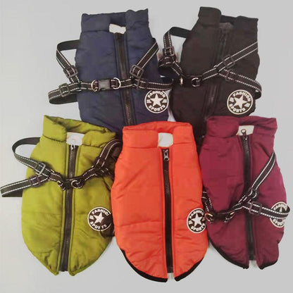 Cozy Cotton Padded Pet Clothes For Autumn And Winter-0