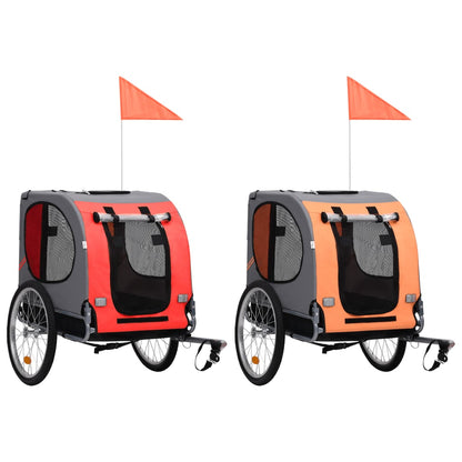 vidaXL Pet Bike Trailer Foldable Dog Bicycle Carrier Dog Buggy Cart for Bike-5